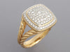 David Yurman 18K Yellow Gold Pavé Diamond Ring