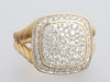 David Yurman 18K Yellow Gold Pavé Diamond Ring