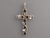 David Yurman Sterling Silver Diamond and Onyx Confetti Cross Pendant