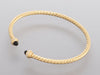 David Yurman Medium 18K Yellow Gold Onyx and Diamond Classic Cablespira Bracelet