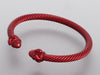 David Yurman Red Aluminum Renaissance Cable Bracelet 5mm