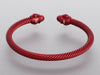 David Yurman Red Aluminum Renaissance Cable Bracelet 5mm