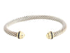 David Yurman Two-Tone Sapphire Classic Cable Bracelet