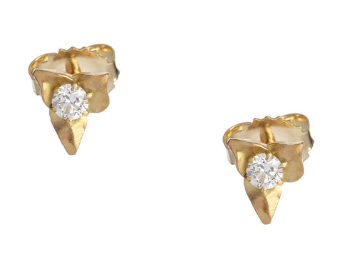 Jade Trau 18K Yellow Gold Diamond Sophie Stud Pierced Earrings