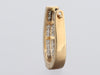 14K Yellow Gold 0.8-Carat Oval Diamond Huggie Pierced Earrings