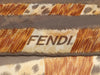 Fendi Gray Cheetah Silk Scarf