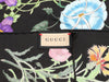 Gucci Black Floral Silk Scarf