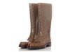 Gucci Brown GG Rain Boots