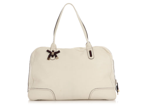 Gucci Large White Princy Tote