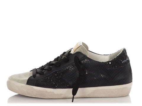 Golden Goose Black Super Star Double Quarter Sneakers