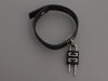 Givenchy Black Leather Padlock Bracelet