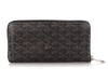 Goyard Black Matignon Zip Around Wallet GM