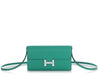 Hermès Vert Jade Epsom and Bleu Brume Enamel Clasp Constance To Go