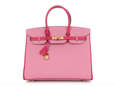 Hermès SO Rose Tyrien and 5P Pink Epsom Birkin 35