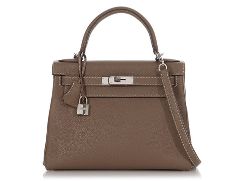 Hermès Etoupe Togo Kelly 28