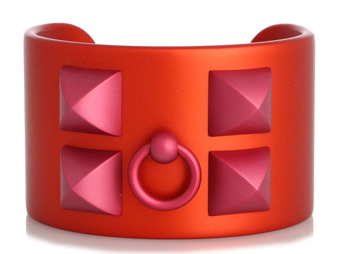 Hermès Pink and Red Sunset Cuff Bracelet