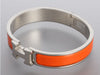 Hermès Narrow Orange Clic-Clac Bracelet