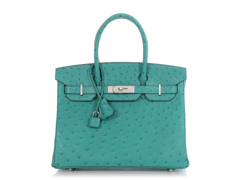 Hermès Vert Verona Ostrich Birkin 30