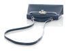 Hermès Mini Deep Blue and Ebène Chèvre Verso Kelly 20