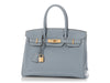 Hermès Bleu Lin Togo Birkin 30