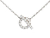 Hermès 18K White Gold Diamond Finesse Pendant Necklace