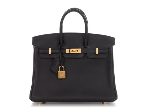 Hermès Black Swift Birkin 25