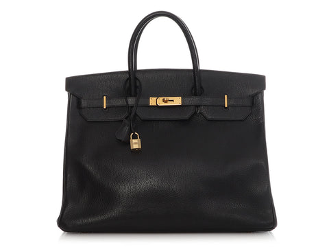 Hermès Vintage Black Ardennes Birkin 40