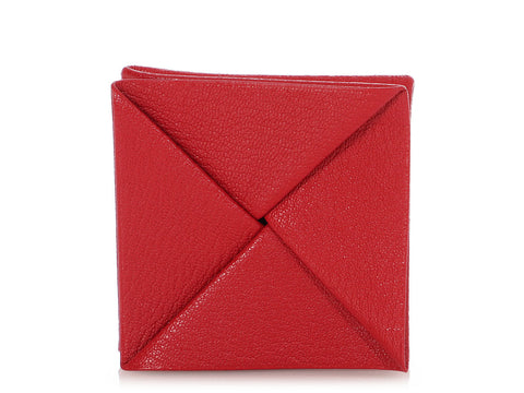 Hermès Rouge Chèvre Zulu Coin Purse