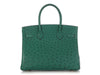 Hermès Vert Vertigo Ostrich Birkin 30