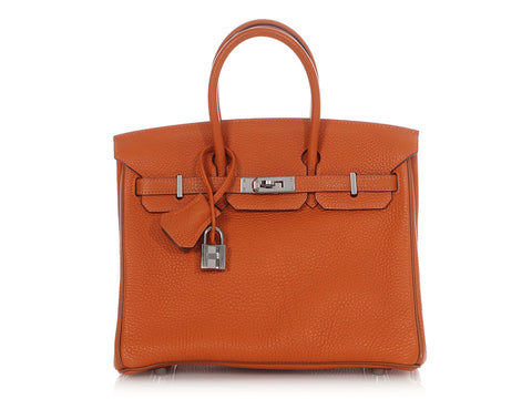 Hermès Potiron and Fauve Togo Verso Birkin 25