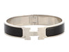 Hermès Narrow Black Enamel Clic-Clac Bracelet