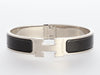 Hermès Narrow Black Enamel Clic-Clac Bracelet