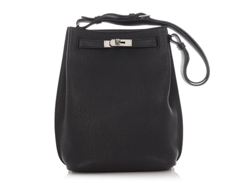 Hermès Black Clémence So Kelly 22