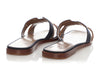 Hermès Denim and Leather Oran Sandals