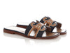 Hermès Denim and Leather Oran Sandals