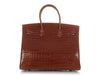 Hermès Miel Shiny Porosus Crocodile Birkin 35