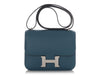 Hermès Bleu Colvert and Bleu Lin Swift Constance Verso 18