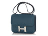 Hermès Bleu Colvert and Bleu Lin Swift Constance Verso 18