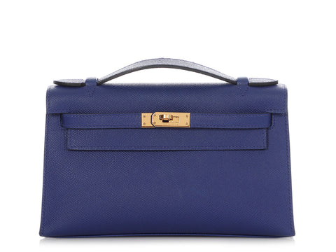 Hermès Bleu Electrique Epsom Kelly Pochette