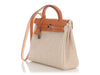 Hermès Beige Toile and Gold Vache Hunter Herbag 31