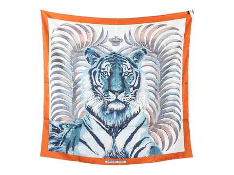 Hermès Tiger Royale Double-Sided Silk Scarf 90cm