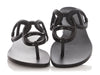 Hermès Black Rubber Egerie Sandals