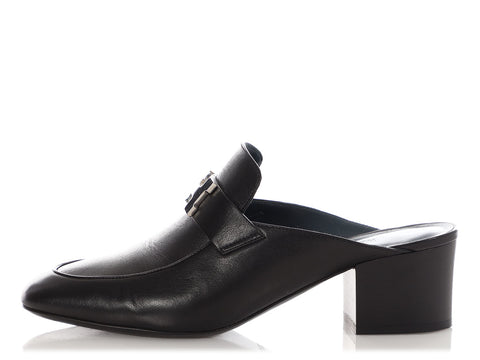 Hermès Black Paradis Mules