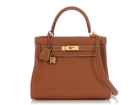 Hermès Gold Togo Kelly 28