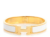 Hermès Small White Enamel Clic-Clac Bracelet