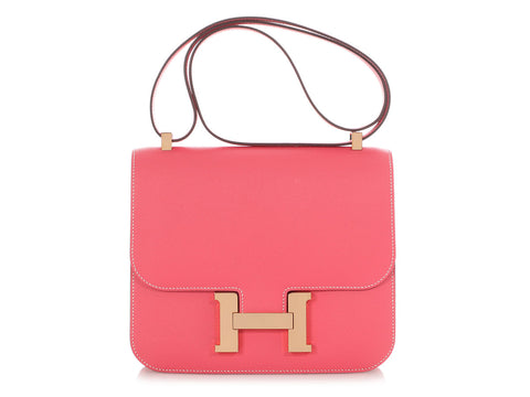 Hermès SO Rose Azalée and Trench Epsom Constance 24