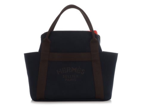 Hermès Navy Toile Grooming Tote