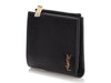 Saint Laurent Tiny Black Cassandre Bifold Compact Wallet