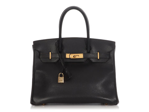 Hermès Vintage Black Ardennes Birkin 30