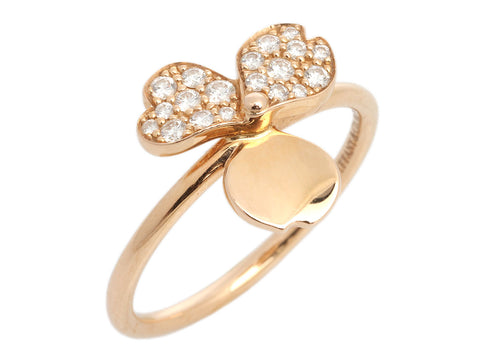 Tiffany & Co. 18K Rose Gold  Diamond Paper Flowers Ring